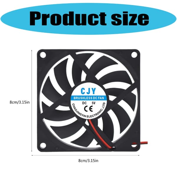 Stille PC-vifte Stille PC-vifte for datamaskin PC-kabinett GPU CPU-kjøleradiator null - 24V