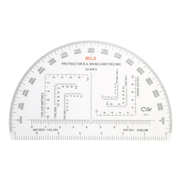 Militärkarta Koordinatskala Protraktor Romer Gitter Referensverktyg