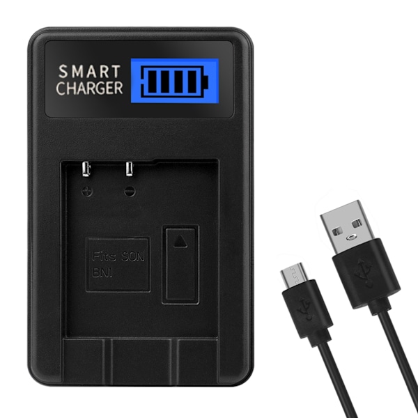 Kompakt Batteriladdare med LCD-skärm för Cyber-shot DSCT110, DSCT99, Kamera