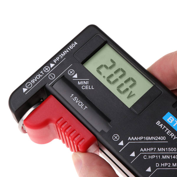 BT-168D Batteritestare Voltmätare för Små Batterier Knappcell 9V 1.5V AA