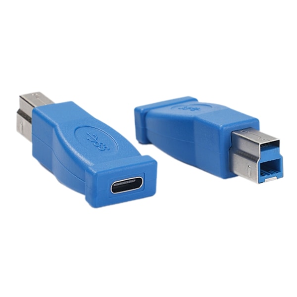 Type C Hun Til USB B Han Adapter USB C Hun til Printer Han Konverter Black Full height baffle