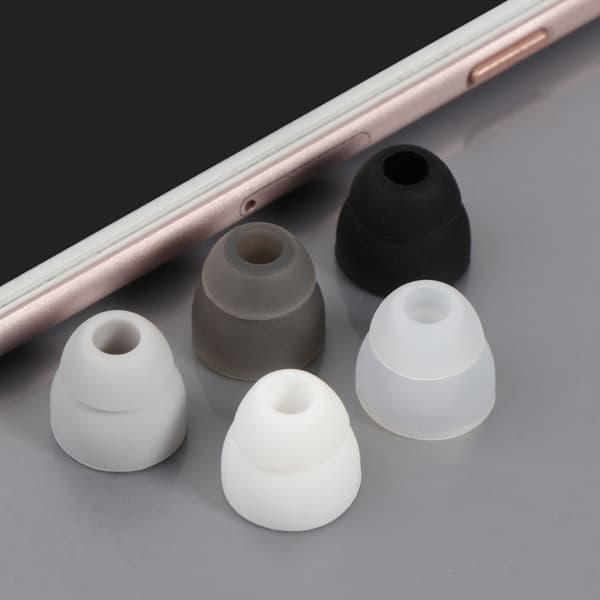Silikon In-Ear Ørepropper Erstatning Ørepropper Øreplugger for Hodetelefoner White