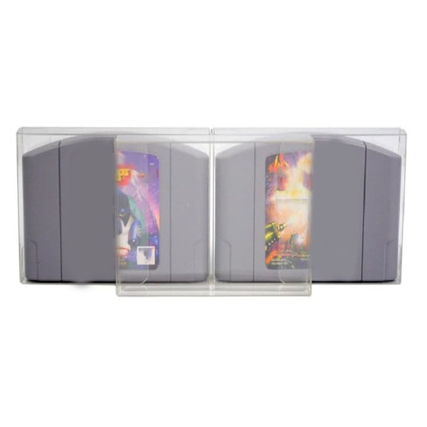 10 st Video Game Cartridge Skyddande Fodral för N64 Spel Dammskyddande Klar PET Cartridge Display Förvaringsfodral Ärm