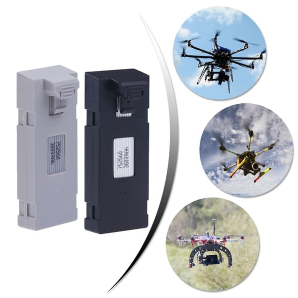 3600mAh Droner Batteri Kraftig For E88 E88PRO Modeller Sikrer Jevn Strøm Black A