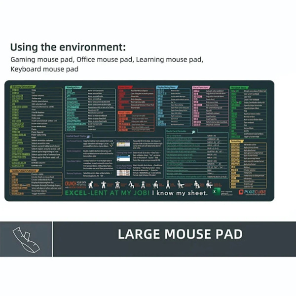 Musemåtte Skridsikker Skrivebordsmåtte med Kontorsoftware Genvej Mønster Opgraderet null - Pattern 9