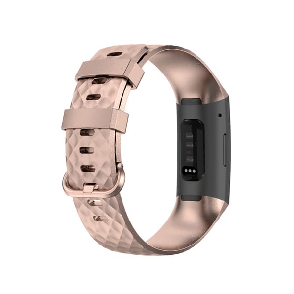 Kellon ranneke Fitbit Charge 3/4 TPE pehmeä hihna kellon rannekoru Eep purple