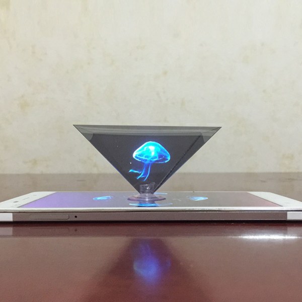 Universal Smartphone 3D Hologram Display Stativ Projektor Pyramid Personlig Underhållning