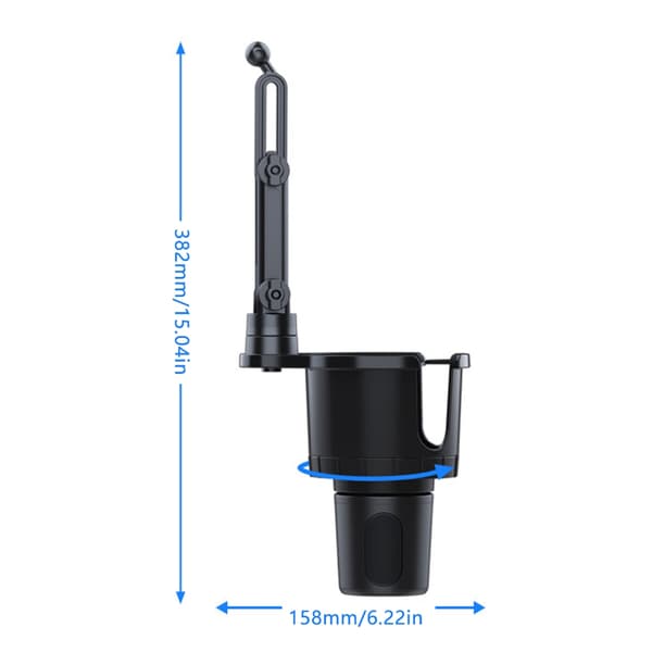 Bilkoppholder monteringsbase med 17 mm kulehode for mobiltelefonstativ
