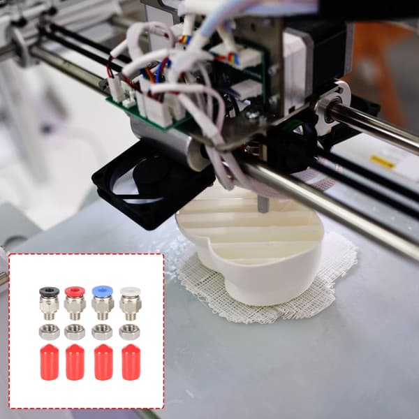 Sæt med metal- og plastikføderørforbindere til 3D-printer med glat glidende design og tætningshætte Suit D