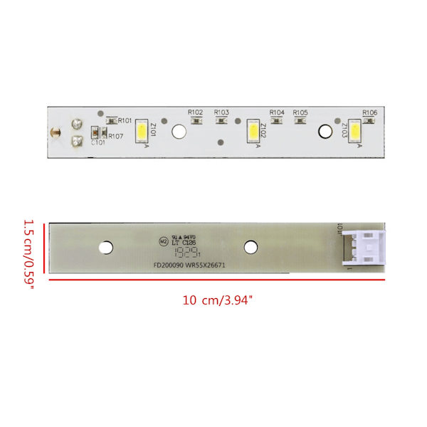 LED-ljusbräda för WR55X26671 GE Kylskåp LED-ljus PS11767930 AP6035586