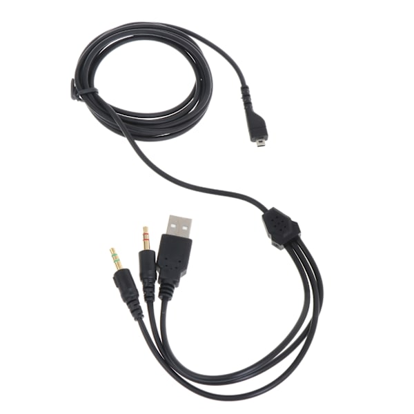 Ersättningskabel USB 3,5 mm mikrofon ljudkabel hörlurar kabel PVC mjuk hållbar tråd för SteelSeries Arctis 3 5 7 Pro hörlurar