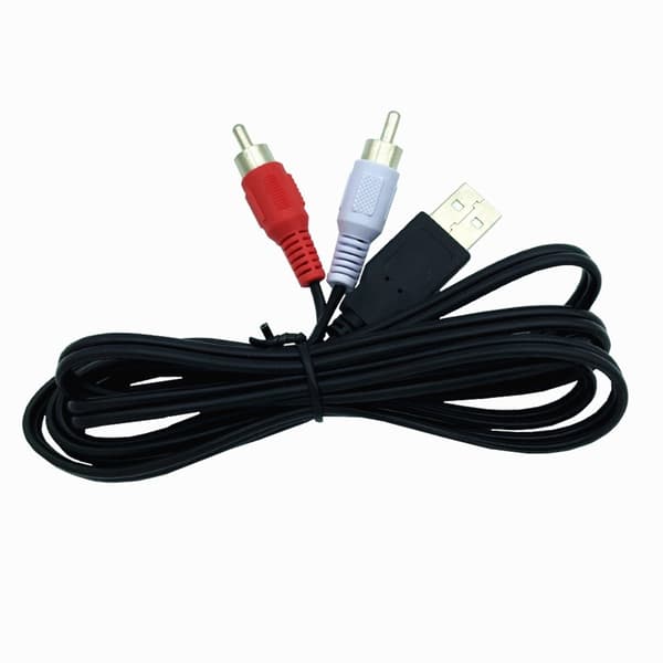 USB Han til 2RCA Video Converter Kabel Adapter Ledning Egnet til TV PC Lydoverførsel