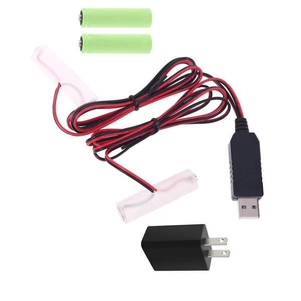 Universal AA-batterieliminator US-strömkabel ersätter 1x-4x AA-batteri B