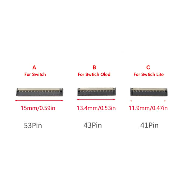 Konsol LCD Display Fladkabel Socket Stik Passer til NSSwitch/Oled/Lite null - Lite 41pin