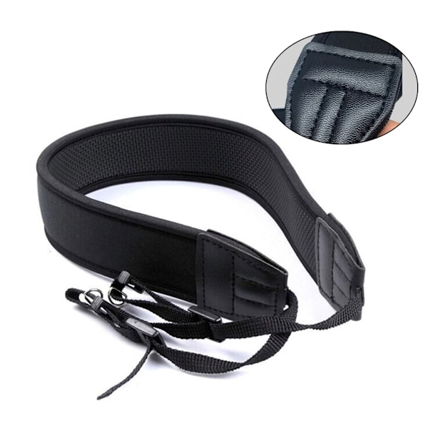 Universal SLR-kamerarem, justerbar nackrem, högelastiskt skum, 56 cm total längd, slingrem