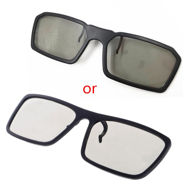 Kvadratiska Polariserande Passiva 3D-glasögon med Polariserande Linser Upplev 3D Visuell Effekt Ingen Flash 3D för TV/Filmer/Bio