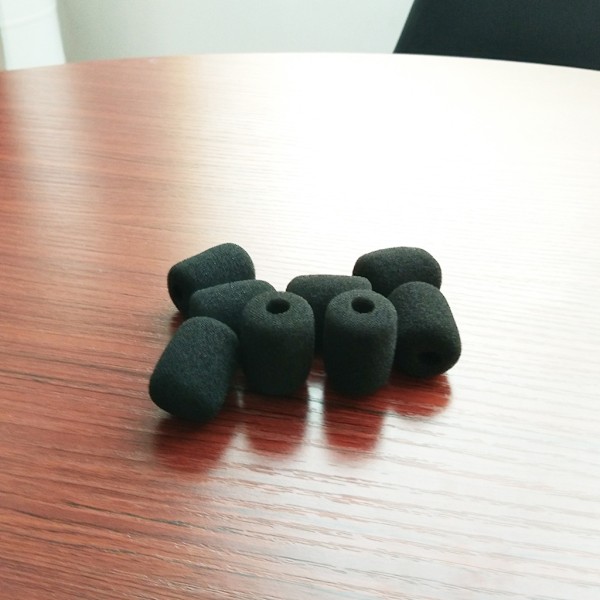5 st svarta mikrofonheadset-skumgummi-vindskydd - mikrofonöverdrag