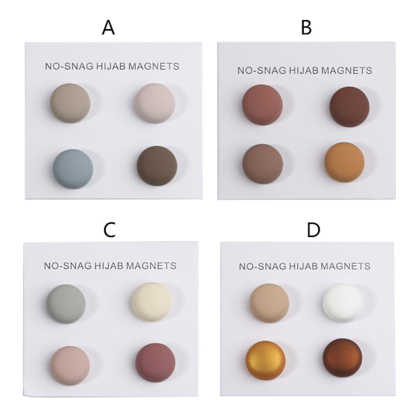 4 st glänsande premium stark hijab magnetnålar Multi-Use hijab brosch smycken A