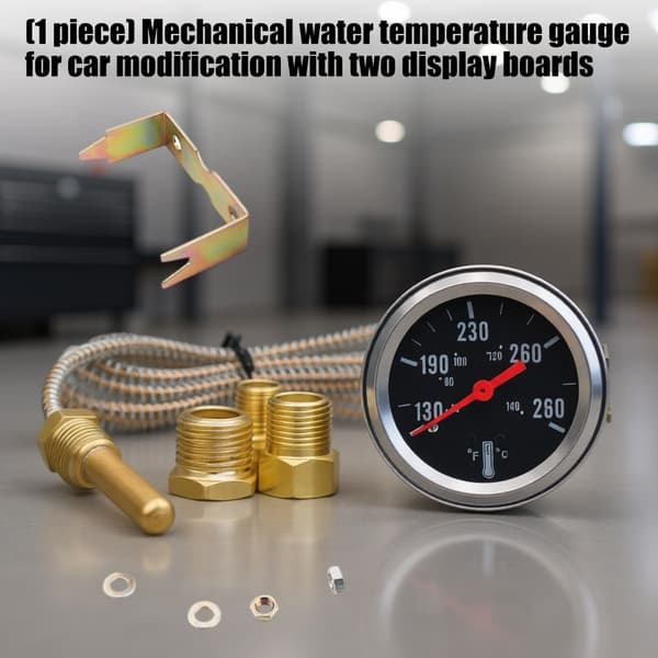 52 mm analog vanntemperaturdisplay dag/kveldsvisning solid metallkasse