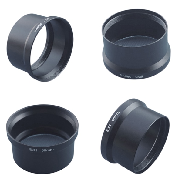 Kameralinsskyddsringar 58mm Mount Filter och Fästadapterringar