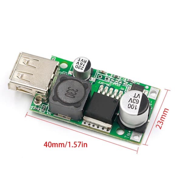 5V USB-lademodul Step Down-omformer 12V 24V 36V 48V til 5V USB-lading