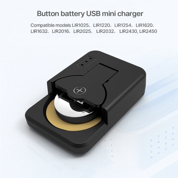 Multifunktionel Opladningsløsning til Knapcellebatterier Effektiv Opladerstyring White