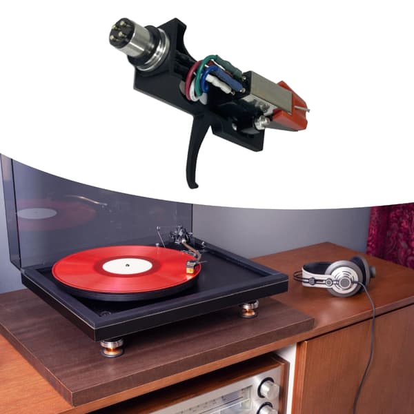 MM Magnetisk Phono Pickup Nål Headshell Letvægts Forbedrer Afspilninger