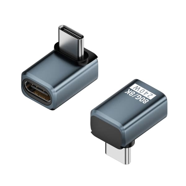 USB Typ C Adapter 240W 80Gbps 8K@60Hz för Thunderbolt4/5 Enheter för Effektiv Dataöverföring Grey - Double female