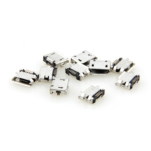 10 st Micro USB MK5P 5-polig Honkontakt Micro USB Laddningsuttag Rakt
