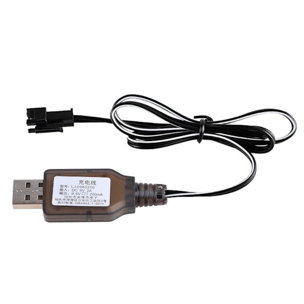 9.6V NiCd/NiMH Batteri USB Laddare 200mA för RC Bil Båt för Tank Leksaker Positive