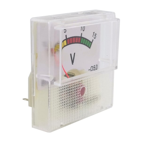 DC15V Analog Panel Voltmeter Voltvisare Typ Mätare Kvadratisk Form 40mmx25mm