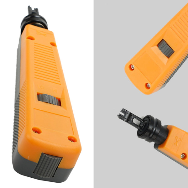 Professionell Ergonomisk Ethernet Punch Down-verktyg, Lätt Grepp, Lämplig för Nätverkskabelavslutning, Säker Installation