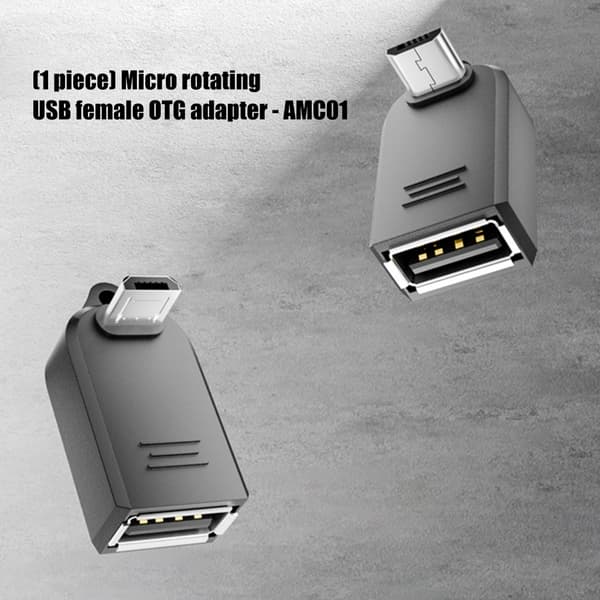 5-bens USB til USB hun OTG-adapter til smartphones, tablets og andre enheder null - AMC04 left bend