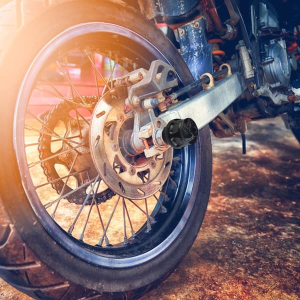 Universal Motorcykel Gaffel Kraschskydd Fallskydd Aluminium Fallblock Black