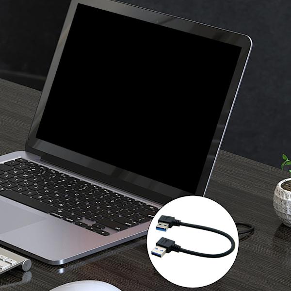 90 Graders Vinklet USB 3.0 A til A Han-kabel Problemfri Forbindelse Hurtig Overførsel 0.2m