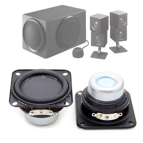 2 st 47mm Full Range Högtalare 4 Ohm 15W Bärbar Högtalare Ljud Hemmabio