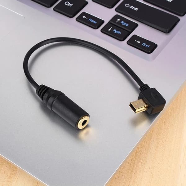 Opgrader stereo-lydkabel Mini USB til 3,5 mm mikrofonadapter til 4