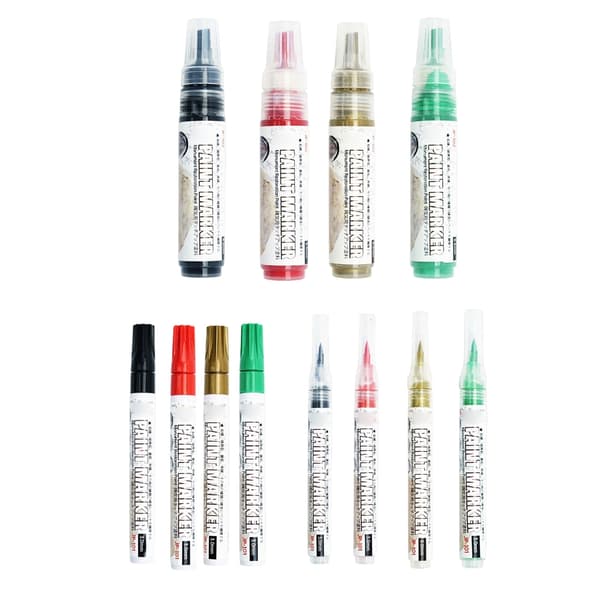 Permanent stenmarkørpen 3 mm spids ergonomisk greb stenmalingspen til skrivning 8.5mm red
