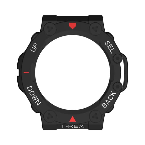 PC Skyddsfodral för T-rex 2 Smartwatch Skyddsram Stötfångare för T Rex 2 Black Red White