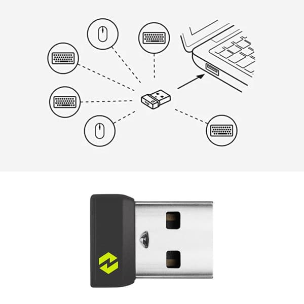 USB-sovitin USB-dongle 2,4 GHz Bolt-sovitin hiirille ja näppäimistöille