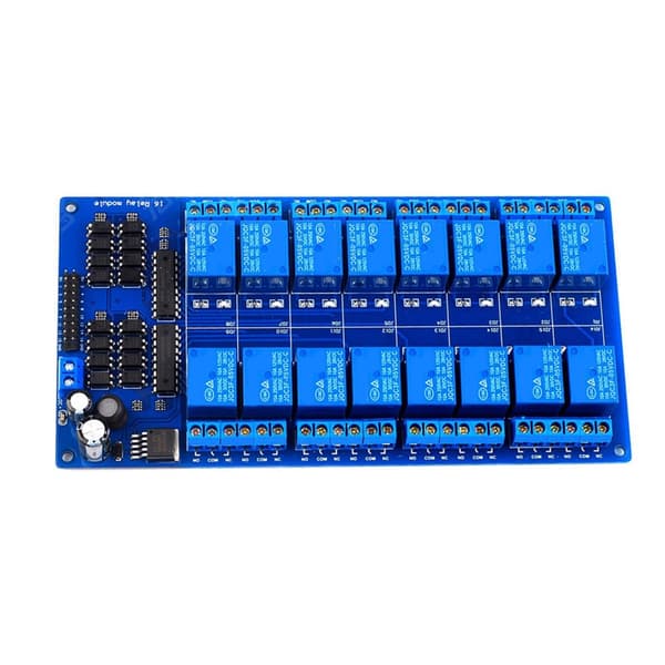 5V/12V/24V Microcontrollere Interface Strømrelæer Shield Modul 16 Kanal Relæer Modul Board null - 5V