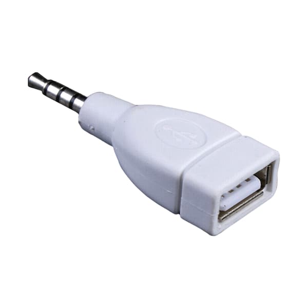 Lydkonvertere 3,5 mm AUX han til USB 2.0 hun-stik til musikafspilning 2pc