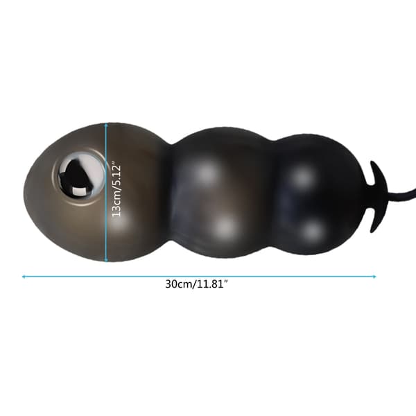 Oppustelig Anals Plug Dildo Pumpe Butt Plug Anals Dilator Gspot Prostatamassager Blue luminous beads