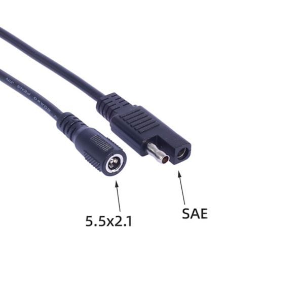 25 cm 5521 til SAE-stik Konverter Linjeadapterledning til solcellepanel