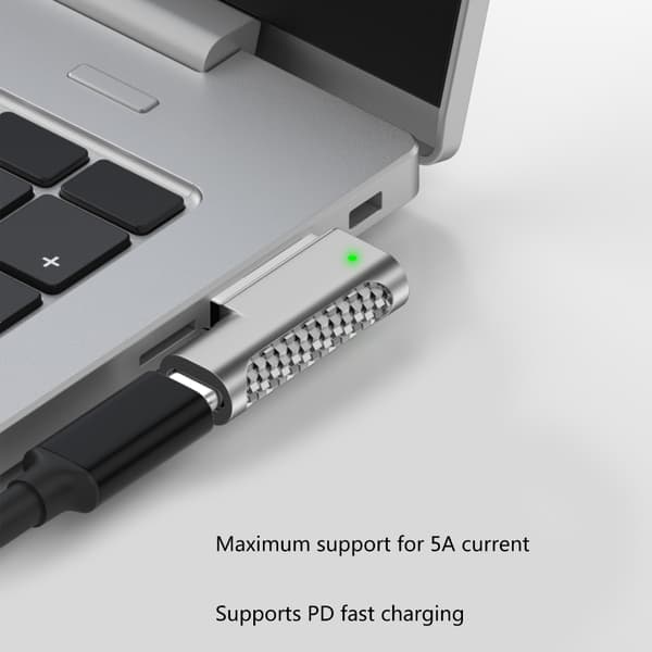 USB C hun til 2 hurtigopladningsadapter i aluminiumslegering til MacBook Pro