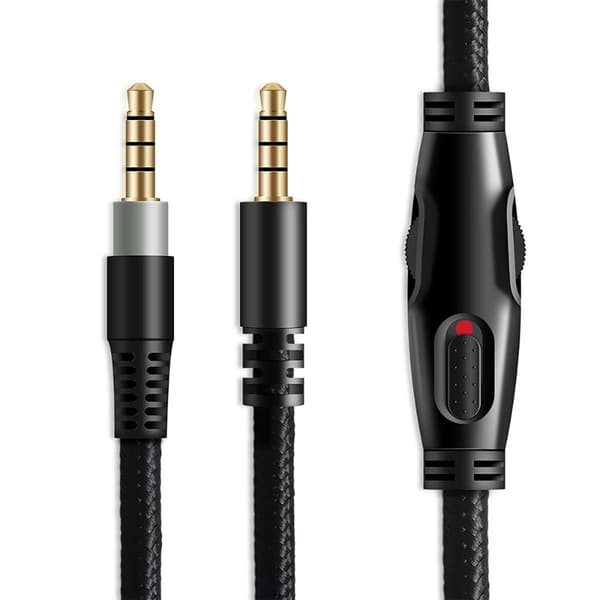 Skjøteledning for headset Audio Aux-kabel for HyperX Cloud Gaming Headset Erstatningskabel Pålitelig ytelse Kvalitet null - With switch