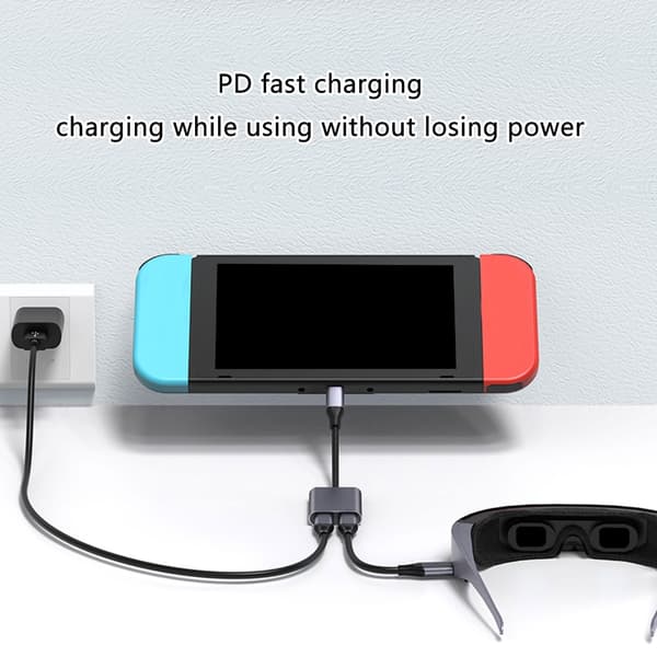 AR Briller Docking Hubs med PD Hurtig Opladning og USB To Interfaces til Tablets Black