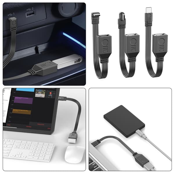 USB C - USB 2.0 -sovitin USB-sovitin OTG-kaapeli USB C -uros - USB-naaras OTG 1m Bend up down case