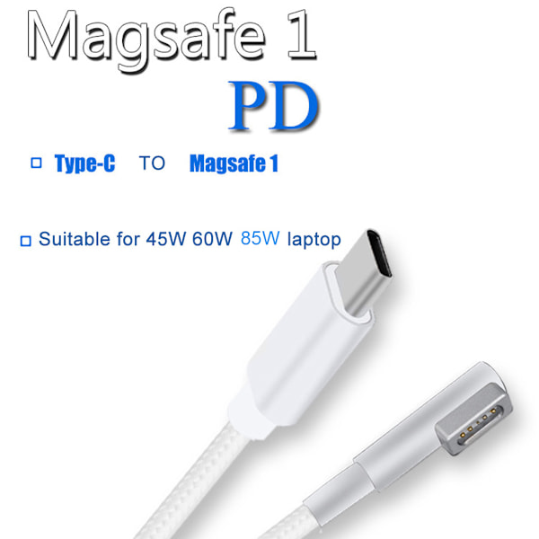 Högkvalitativ Datorkabel USB C Typ-C till -Magsafe Laddningsadapter 85W PD Datorkabel Adaptrar