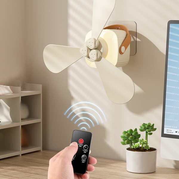 3-trins loftventilator med LED-lys, bærbar hængeventilator til soveværelset White 3600mAh